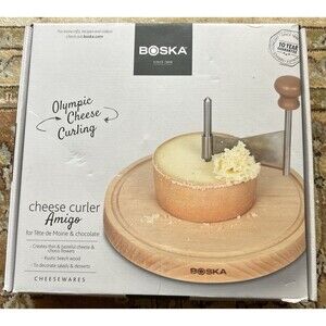 Boska Holland Cheese Curler Rustic Beech Wood New Open Box